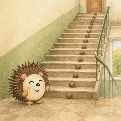 There are twenty stairs up to the flat.