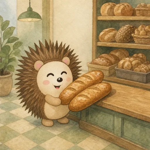 Otti buys two loaves of bread.