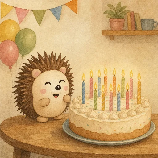 There are twelve candles on the cake.